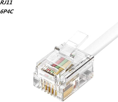 URBEST 2 PCS RJ11 Male to Female Two Way Telephone Splitter Converter Cable - Image 4