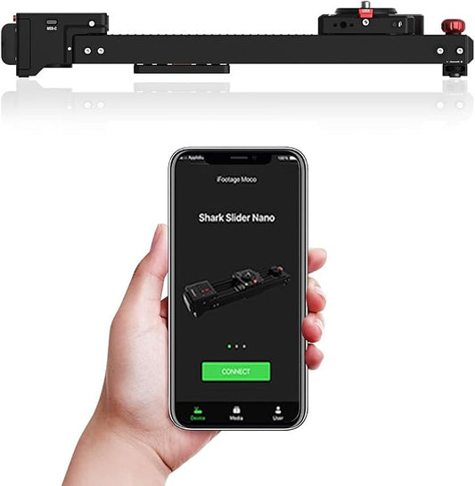 IFOOTAGE Mini Motorized Camera Shark Slider Nano N1-B Bundle Version, Aluminum by IFOOTAGE