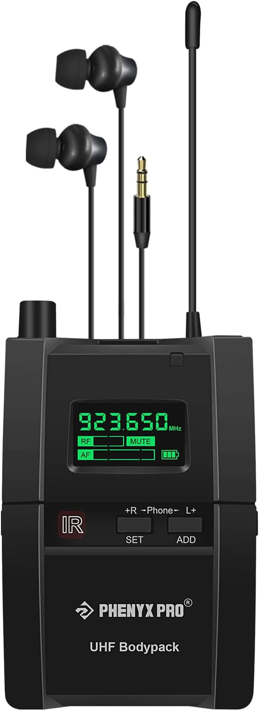 Phenyx Pro PTM-10 Stereo Wireless in Ear Monitor System Bodypack Receiver by PhenyxPro