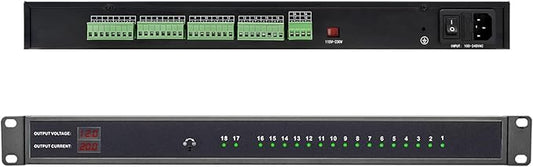 1U 18-Channel Rack Mount Power Supply – 12V 20A DC Output by AProfessionalPoEManufacturer