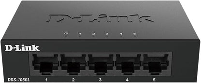 D-Link 5-Port Gigabit Unmanaged Ethernet Switch, Silent Fanless, Sturdy Metal by D-Link