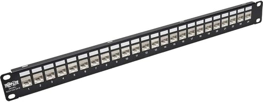 Tripp Lite 24-Port Cat6 / Cat5 Patch Panel STP Shielded Down-Angled Ports RJ45 by TrippLite