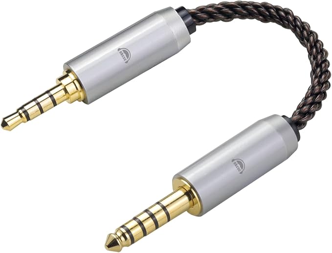 okcsc 4.4MM Male to 3.5MM Pro Male Ultra Short Hifil Male to Male AUX Audio by okcsc