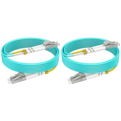OM3 Multimode LC to LC Fiber Patch Cable 3ft/1m-2PACK, MM Fiber Optic Patch by RamboCables