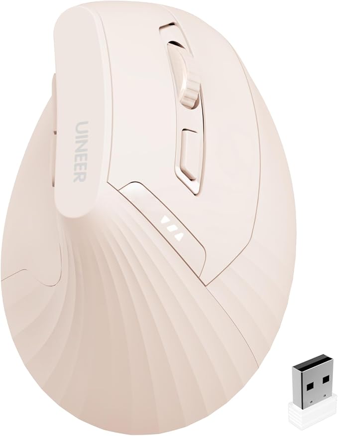 Vertical Mouse Wireless, 2.4G Rechargeable Mouse by UINEER