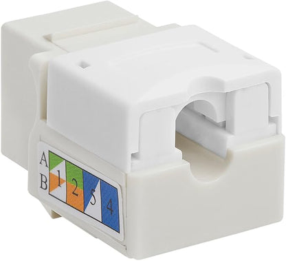 Cmple - 10 Pack Cat5e Keystone Jack Insert Punch Down RJ45 Connectors RJ45 - Image 3
