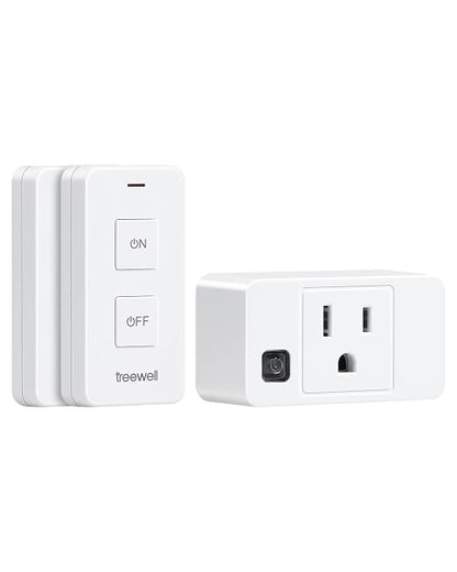 Remote Control Outlet with 2 Remotes, 200FT Long Range Wireless On Off Switch by treewell