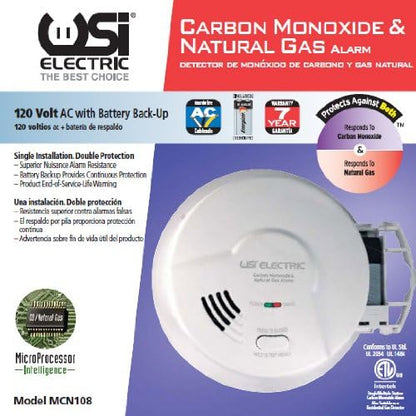 Universal Security Instruments Hardwired 2-in-1 Carbon Monoxide & Natural Gas - Image 2