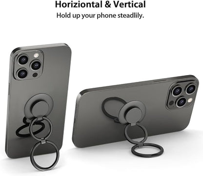 Phone Grip, Phone Ring Holder Finger Kickstand, Foldable & Adjustable Metal - Image 3