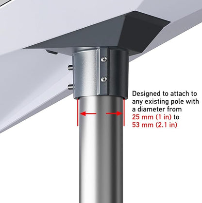 Starlink Standard Gen 3/4/4X Pipe Adapter Mount, Secure Pole Mount Kit - Image 3