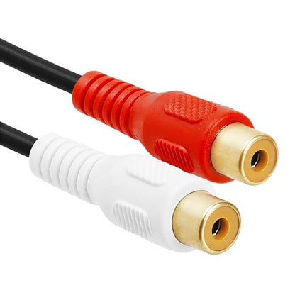 3.5mm 6 in Mini Plug to 2 RCA Female Audio Stereo Adapter 6 inch Cable - Image 2