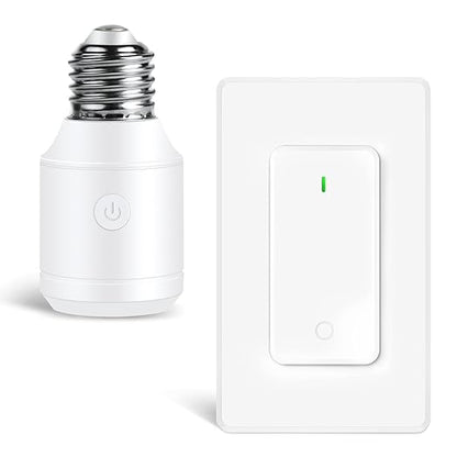 Greencycle Remote Control Light Bulb Socket, Max 500W LED, Wireless Wall Light by greencycle
