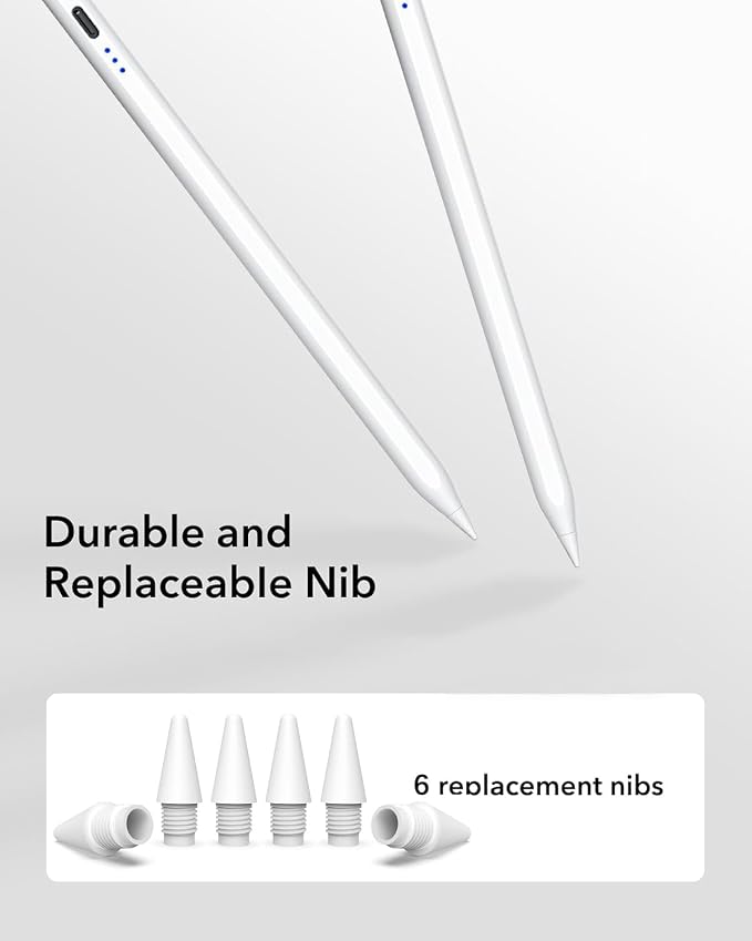 【2Pack】 Stylus Pencil for iPad 2018-2025 A16 11/10/9/8/7/6, iPad mini A17 - Image 8