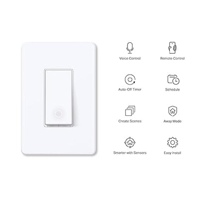 TP-Link Tapo Smart Light Switch, Single Pole, Neutral Wire Required, 2.4GHz - Image 2