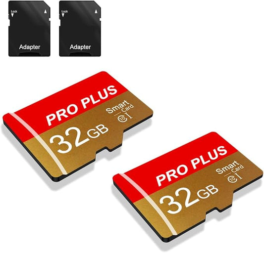 2 Pack TF Card 32GB with Adapter, High Speed Memory Card, UHS-I C10 A1 Memory by Bliksem