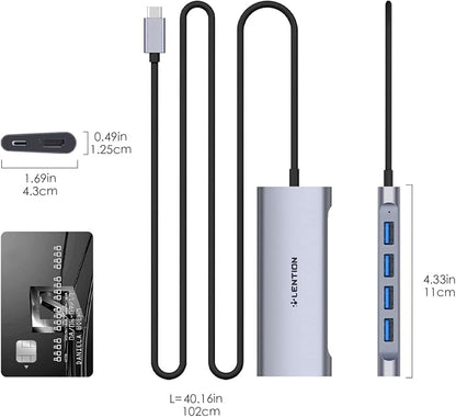 LENTION 3.3FT Long Cable USB C Multiport Hub - Image 6