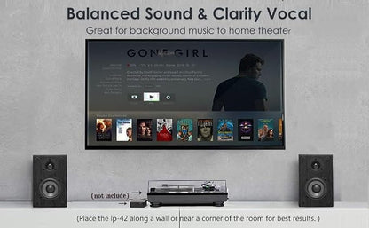 LONPOO Passive Bookshelf Speakers, 75W x 2 Classic Wooden Near Field Monitors - Image 2