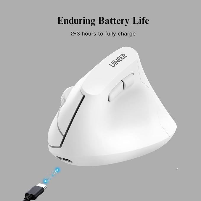 Vertical Wireless Mouse, Rechargeable Mouse - Image 6