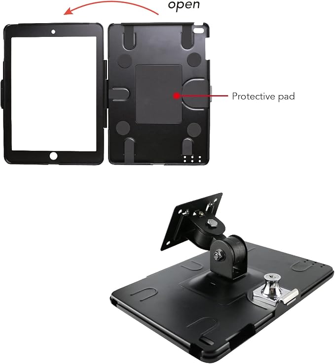On Wall Mount Bracket for iPad 9.7", Anti-Theft Lock, Rotate Design - Image 5