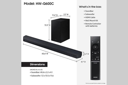 Samsung HW-Q600C 3.1.2ch Soundbar w/Dolby Audio, Q-Symphony, Adaptive Sound - Image 2