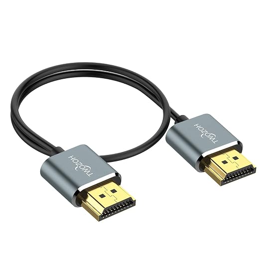 Twozoh Ultra-Thin HDMI to HDMI Cable 1FT, Hyper Slim HDMI 2.0 Cable, Extreme - Image 2
