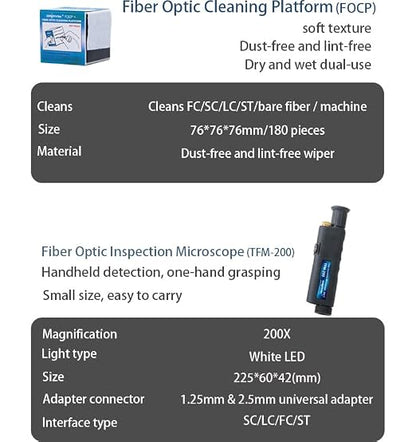 TLT-15D FTTH Loss Test Kit, 200x Mini Scope, 800~1700nm Fiber Optic Power Meter - Image 6