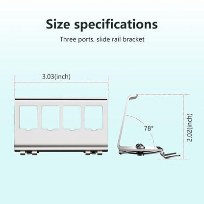 4-Port Metal DIN-Rail Mounting Module - Image 6