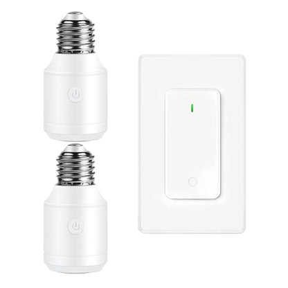 Remote Control E26 E27 Light Bulb Socket Adapter, Max 500W, No Wiring Needed by greencycle