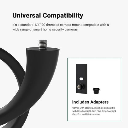 Holicfun Flexible Twist Mount for Indoor and Outdoor Security Cameras, - Image 3