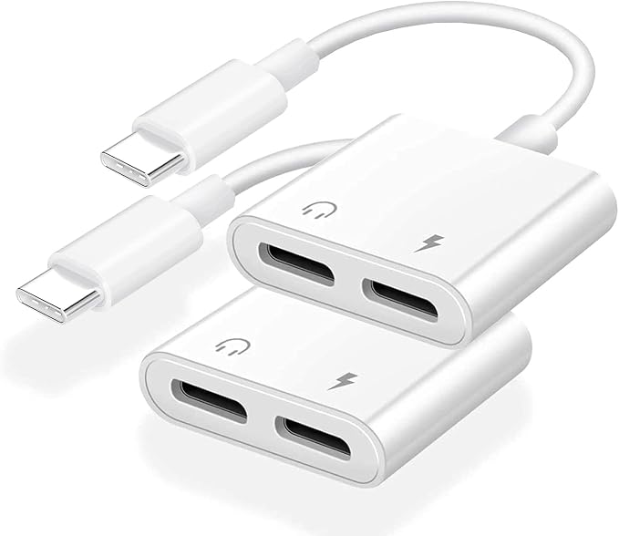 Dual USB C Headphone and Charger Adapter by lezaface