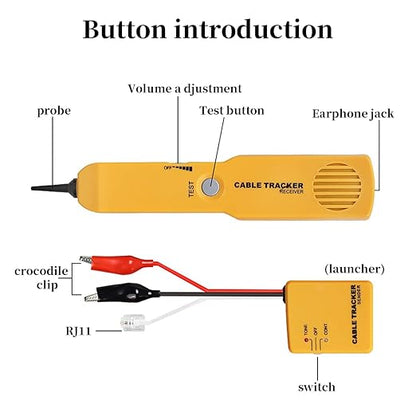 Cable Finder Circuit Tester, Cable Finder Tone Generator Probe Circuit Breaker - Image 2