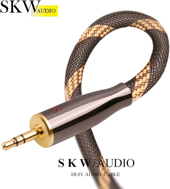 SKW Audiophiles High Gauge AUX Cable 3.5mm Male to Male Jack Cable - Image 3