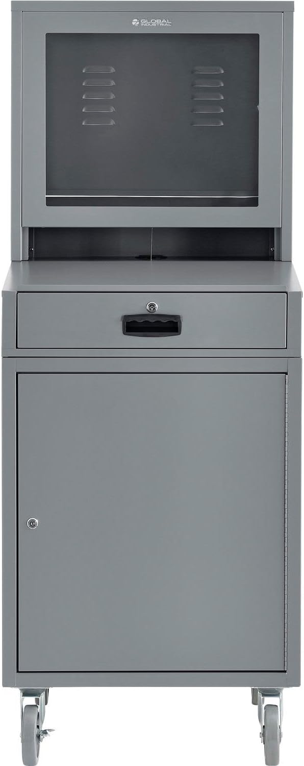 Global Industrial Mobile Security LCD Computer Cabinet Enclosure - Image 6