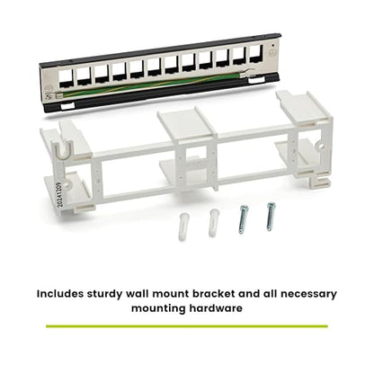 TRUE CABLE Cat6A Shielded 12-Port Blank Toolless Modular Keystone Patch Panel - Image 5