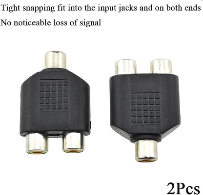 Hahiyo 3 RCA F-2x3.4 RCA F Stereo Plug Interconnect Audio One Male 3.4mm Two - Image 6