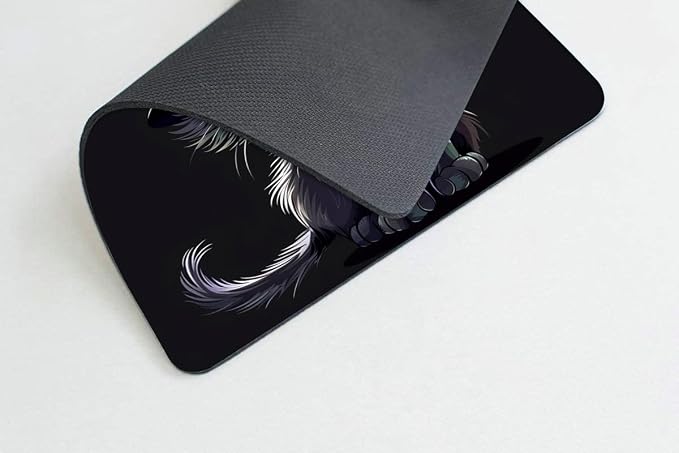 Square Mouse Pad Black Cat - Image 4