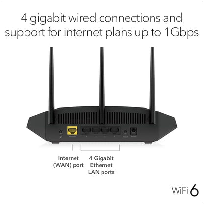 NETGEAR Nighthawk WiFi 6 Router – Router Only, AX3000 3 Gbps Wireless Speed – - Image 4