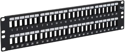 ICC 48 Port Blank Keystone 2U Patch Panel by ICC