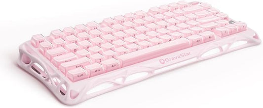 GravaStar Mercury K1 75% Pink Wireless Keyboard, Aluminum Alloy Exoskeleton by GravaStar