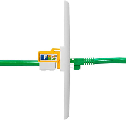 Cmple - RJ45 Keystone Jack 90 Degree Cat5e Keystone Jack Insert Punch Down RJ45 - Image 4