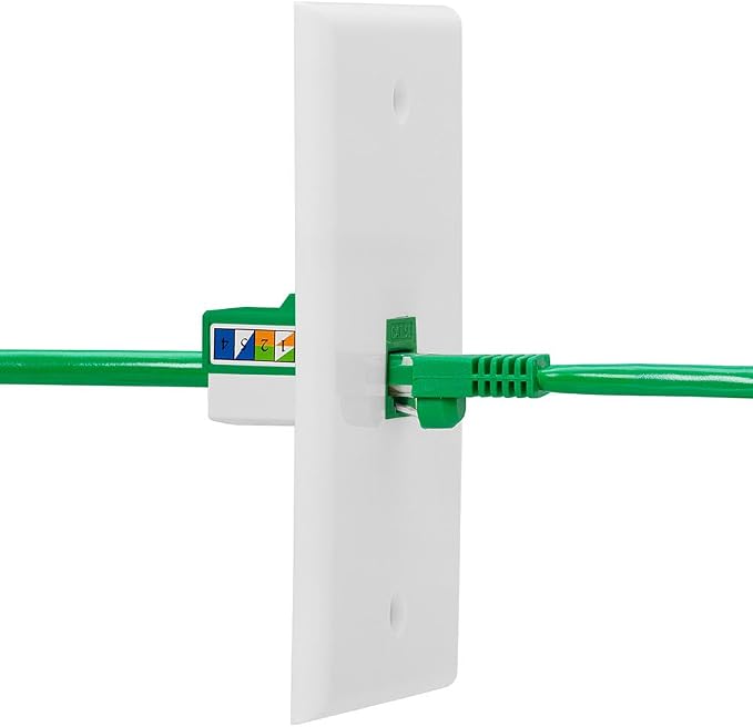 Cmple - RJ45 Keystone Jack 90 Degree Cat5e Keystone Jack Insert Punch Down RJ45 - Image 5