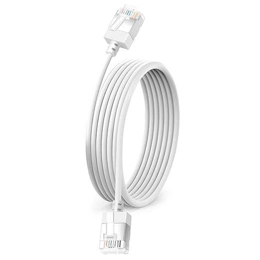 Ultra Slim Cat 6 Ethernet Cable 1.6 Feet, Flexible Rj45 Cat 6a LAN Cord by DUTEVOLNS