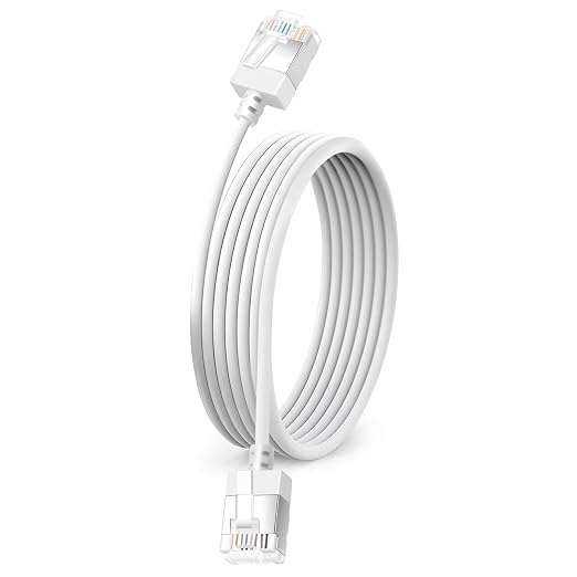 Ultra Slim Cat 6 Ethernet Cable 6.6 Feet, Flexible Rj45 Cat 6a LAN Cord by DUTEVOLNS
