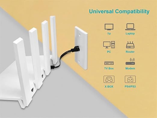 Monoprice Cat5e 2ft Black Flat Patch Cable UTP 30AWG 350MHz Pure Bare Copper - Image 6