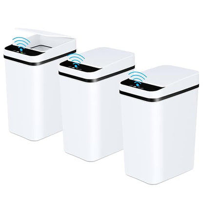 Anborry Bathroom Automatic Trash Can 3 Pack 2.2 Gallon Motion Sensor Touchless by Anborry