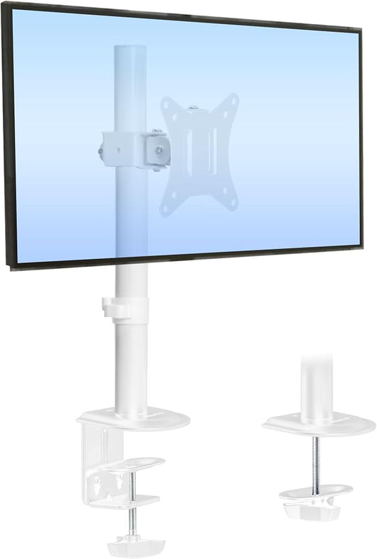 Mount-It! White Single Monitor Stand – Adjustable Desk Arm by Mount-It