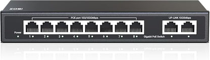ZOSI 8 Port Gigabit PoE Switch by ZOSI
