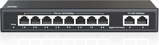 ZOSI 8 Port Gigabit PoE Switch by ZOSI