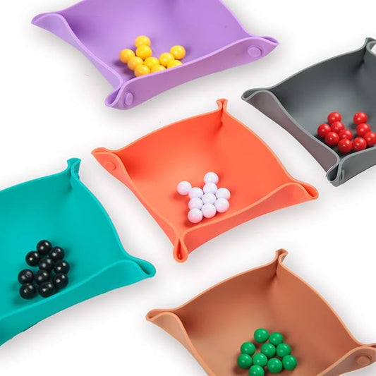 Collapsible Board Game Storage Bowls, Portable Folding Tray Accessory Holds by GAMELAND