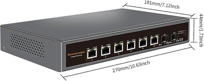 8-Port 10G Unmanaged Ethernet Switch, 6×10G Base-T & 2×10G SFP+ Uplink - Image 8